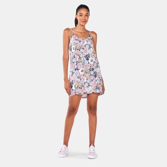 Vans Other - Vans Pink and Blue Chemise with Floral Print - Size S